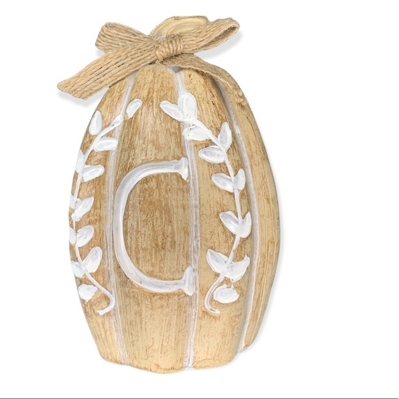Greenbrier Other - NWT Harvest Pumpkin Decor Monogrammed “C”